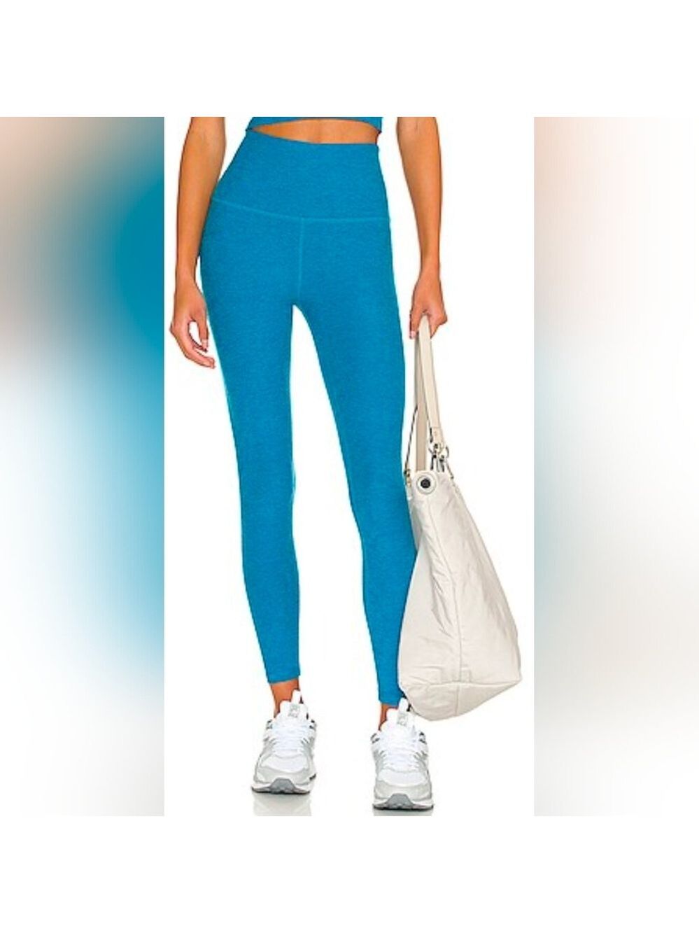Beyond Yoga Spacedye Caught in Midi High Waist Legging in Cerulean Blue Sz XL